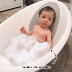 Sit Me Up Baby Bath with Built in Anti-Slip Bump and Soft Headrest - Bathtub Seat | Sitting Support | Suitable from 0-12