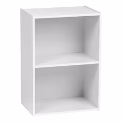 IRIS USA 2-Tier Open Cubby Storage Shelf Small Sturdy Storage Bookshelf Cabinet for Living Room Bedroom Guest Room Office Dor ...