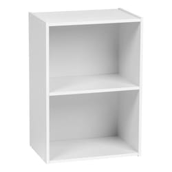 IRIS USA 2-Tier Open Cubby Storage Shelf Small Sturdy Storage Bookshelf Cabinet for Living Room Bedroom Guest Room Office Dorm Room Kids Room and Bath