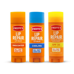 O'Keeffe's Lip Repair Lip Balm for Dry  Cracked Lips  Stick  (Pack of 3: 1 Cooling + 1 Unscented + 1 SPF)