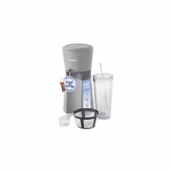 Breville Iced Coffee Maker | Single Serve Iced Coffee Machine Plus Coffee Cup with Straw | Ready in Under 4 Minutes | Grey [V ...