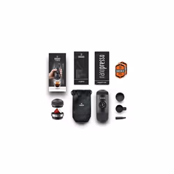 WACACO Nanopresso Portable Espresso Maker Bundled with NS Adapter, Upgrade Version of Minipresso, Compact Travel Coffee Maker