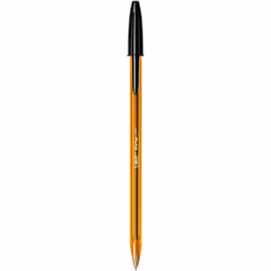 Cristal Original, Ballpoint Pens, Every-Day Biro Pens with Fine Point (0.8 mm), Ideal for School and Office, Black, Pack of 50