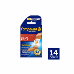 Compound W Maximum Strength One Step Wart Remover Pads, 14 Count