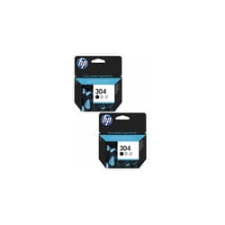 HP 304 Black/Colour Ink Cartridges For DeskJet HP 2632, 2620 2622 2630 2632 2633 2634, 3720 3730 3732 3733 3735 3750 3760 3762 3764, - 2 x HP304 Black