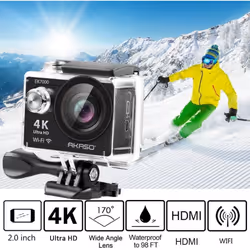 AKASO EK7000 4K Sport Action Camera Ultra HD Camcorder 12MP WiFi Waterproof Camera 170 Degree Wide View An