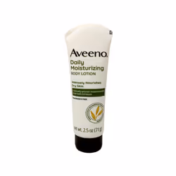 Aveeno Daily Moisturizing Body Lotion with Soothing Oat and Rich Emollients to Nourish Dry Skin  Fragrance-Free  2.5 fl. oz