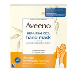 Aveeno Repairing cica Hand Mask With Prebiotic Oat and Shea Butter  6 count