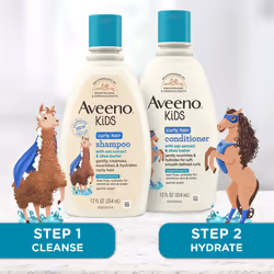 Aveeno Kids Curly Hair Conditioner With Oat Extract & Shea Butter  Gen