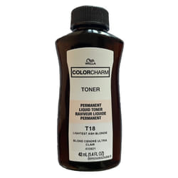 Wella T18 Color Charm Permanent Liquid Hair Toner - Lightest Ash Blonde