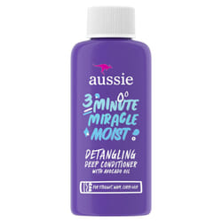 Aussie 3 Minute Miracle Moist Detangling Deep Conditioner Treatment with Avocado Oil  1.7 Fl Oz  Travel Size  Paraben and Sulfate Free