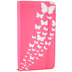 95673 Up to Fashion Nylon Case for up to 48 CDs/DVDs - Pink 'Butterfly'