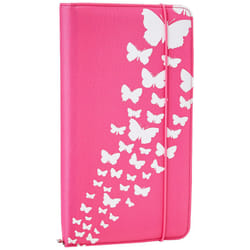 95673 Up to Fashion Nylon Case for up to 48 CDs/DVDs - Pink 'Butterfly'