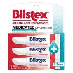 Blistex,Medicated Lip Ointment,Cold Sores Dry Chapped Lips, 6g each , 3 TUBES