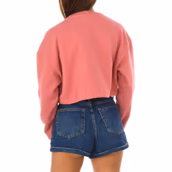 Sudadera B-roen Cropped Manga Larga Y Cuello Redondo Ga4fs9 Mujer - pink, S