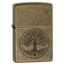 Zippo Tree of Life Antique Brass Windproof Flame Lighter Flip Top Accessory