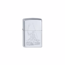 Zippo Genuine Lighter Fisherman Windproof Flame Refillable Petrol Lighter Chrome
