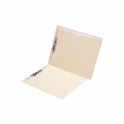 Western State MAQ31315 Confidential End-Tab Folder with Full Back Pocket, 2 Fasteners & Manila Exterior - Letter Size