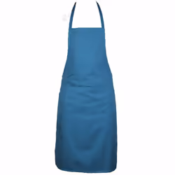 Full plain apron with front pocket for chefs, butchers, kitchen cooking, craft, and baking. - Royal Blue