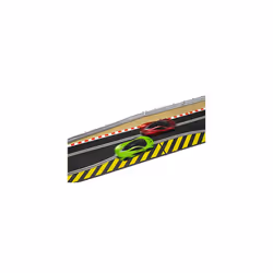 Scalextric C8511 Track Extension Pack - 1x Leap (Ramp Up and Ramp Down) 2 Straight 2 Side Swipes Borders Barriers