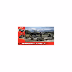 A05330 1:72 WWII Bomber Re-Supply Dioramas and Buildings Model Set, Green, Grey, 1:72 Scale