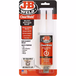 JB Weld ClearWeld 50112UK - Carded 25ml Resealable Syringe
