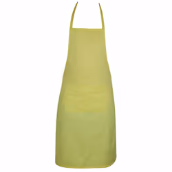 Full plain apron with front pocket for chefs, butchers, kitchen cooking, craft, and baking. - Yellow