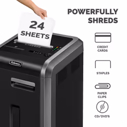 Fellowes Paper Shredder 225Ci 24 Sheet Cross Cut Shredder with 60 Litre Bin High Security P4 - Additional view 3