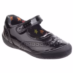 ) Hush Puppies Rina Junior Patent Leather Girls's Patent Black Shoes - Black, 10 (Adults'