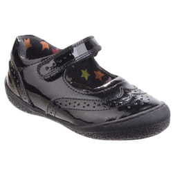 ) Hush Puppies Rina Junior Patent Leather Girls's Patent Black Shoes - Black, 11 (Adults'