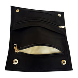 Cigarette Pouch BLACK for Tobacco Roll up & Paper Smoking Case Bag Holder