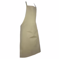Full plain apron with front pocket for chefs, butchers, kitchen cooking, craft, and baking. - Khaki