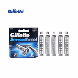 Gillette Sensor Excel Comfort Razor Blade Men Shaving Long Lasting 5PC