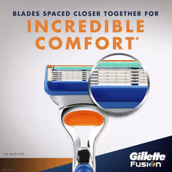 Gillette Fusion Men's Manual Razor Refills, 4 Count
