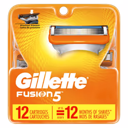 Gillette Fusion5 Men's Razor Blade Refills, 12 Count