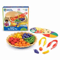 Learning Resources Super Sorting Pie - 68 Pieces, Ages 3+ Toddler Fine Motor Toy, Preschool Learning Games, Develops Counting ...
