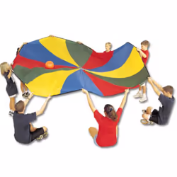 US Games Deluxe Parachute 12' Dia. - 12 Handles