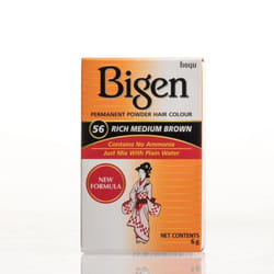 BIGEN Permanent Powder Hair Colour Rich Medium Brown 56