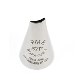 PME 57R Seamless Stainless Steel Medium Petal Supatube Decorating Tip  for Right Handed Use