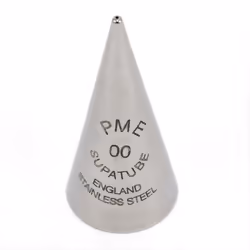 PME Seamless Stainless Steel Supatube Decorating Tip Writer No 00 Standard Silver