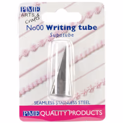 PME Seamless Stainless Steel Supatube Decorating Tip Writer No 00  Standard  Silver
