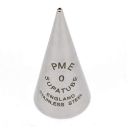 PME Seamless Stainless Steel Supatube Decorating Tip  Writer 0  Standard  Silver