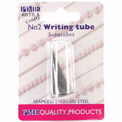 PME SUGARCRAFT PME Seamless Stainless Steel Supatube Writer No 2  Decorating Tip  Silver