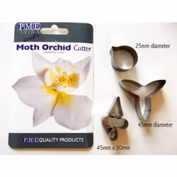 MO223 Stainless Steel Moth Orchid Petal Cutters, Set of 3 , Silver , 2 x 9 x 14.1 cm