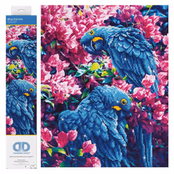 DIAMOND DOTZ  - Blue Parrots  Partial Drill  Round Dotz  Diamond Painting Kits  Diamond Art Kits for Adults  Gem Art  Diamond ...