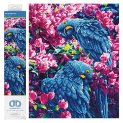 DIAMOND DOTZ  - Blue Parrots  Partial Drill  Round Dotz  Diamond Painting Kits  Diamond Art Kits for Adults  Gem Art  Diamond Art  Kits  20""""x16""""