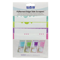 PME SIDE SCRAPERS  PATTERNED EDGE PLASTIC SET OF 4