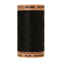 Mettler Silk-Finish Solid Cotton Thread  500 yd/475m  Black
