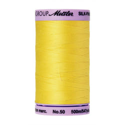 Mettler Silk-Finish Solid Cotton Thread  547 yd/500m  Lemon Zest