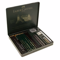 Faber-Castel 19 Piece Pitt Graphite Tin Set